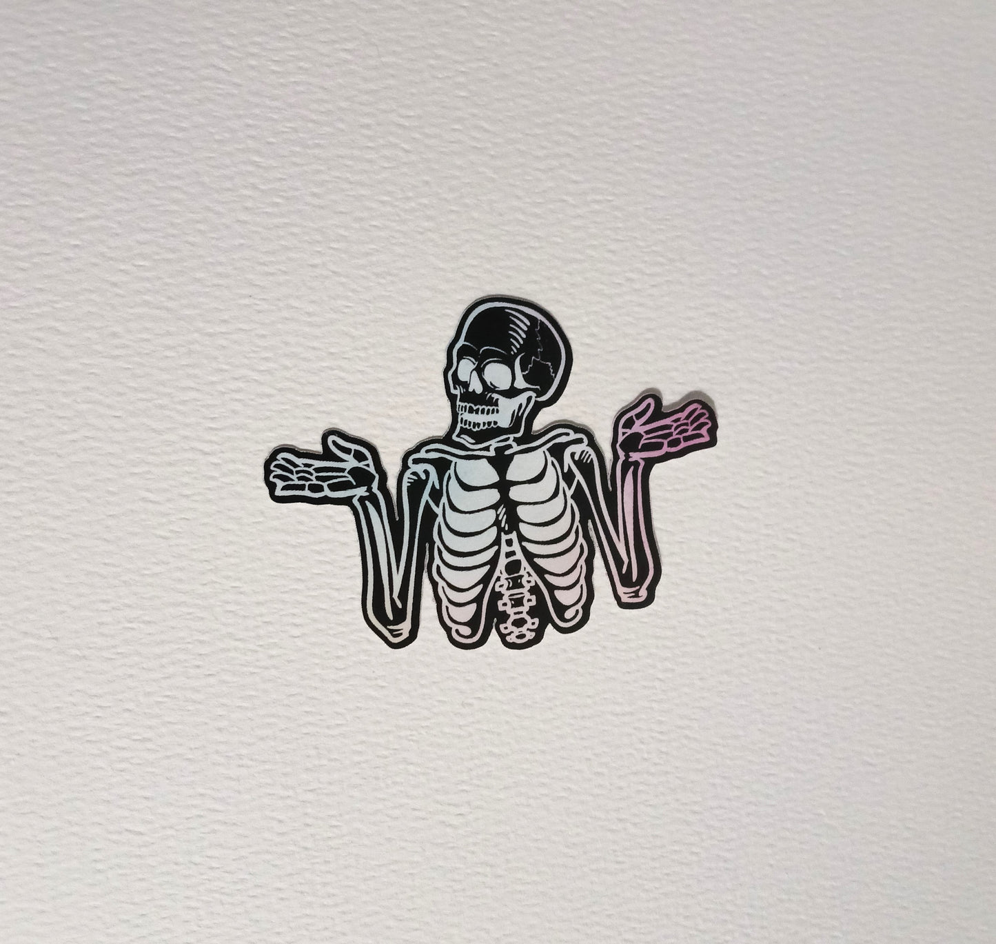 Shrug Skeleton Sticker