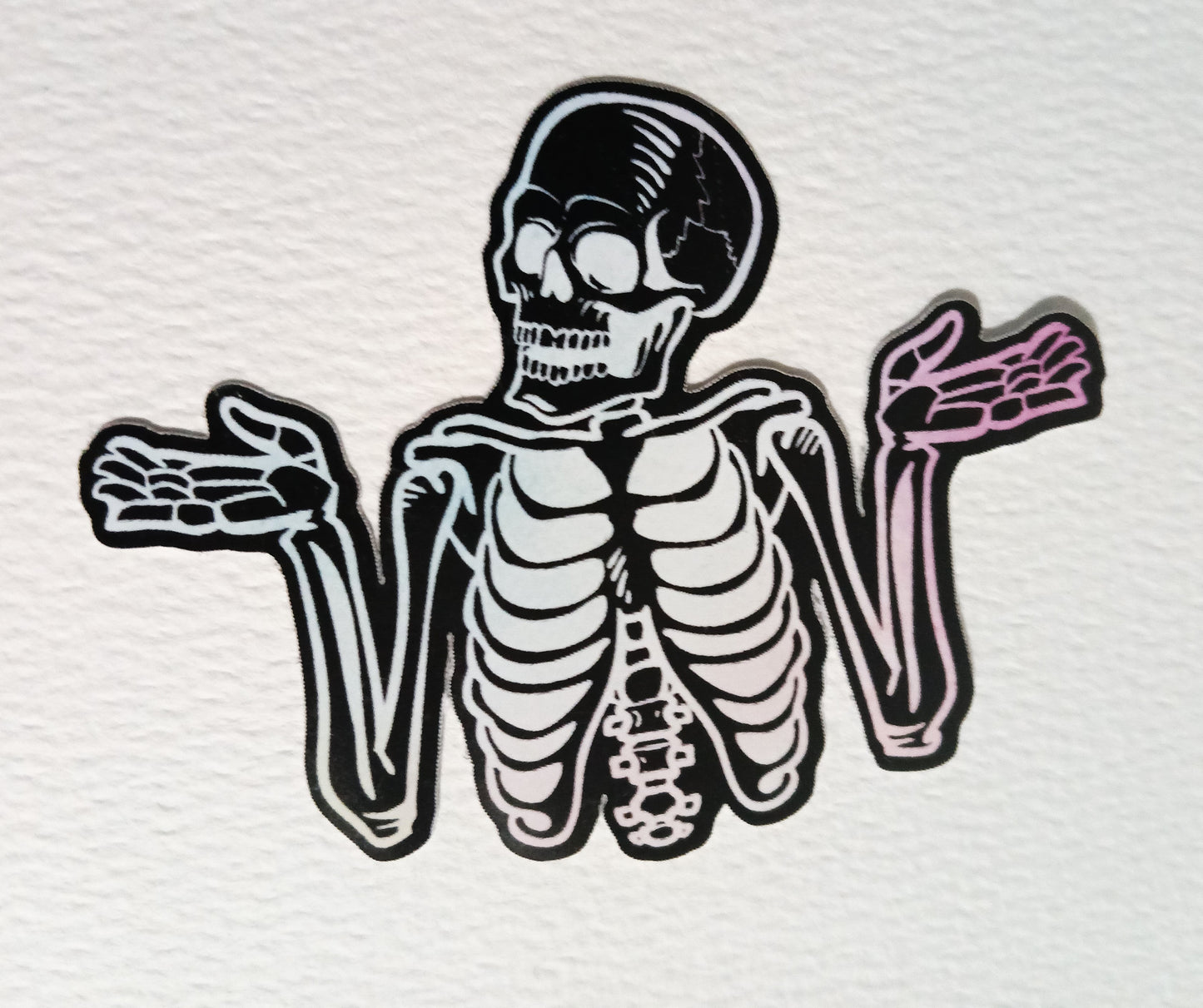 Shrug Skeleton Sticker