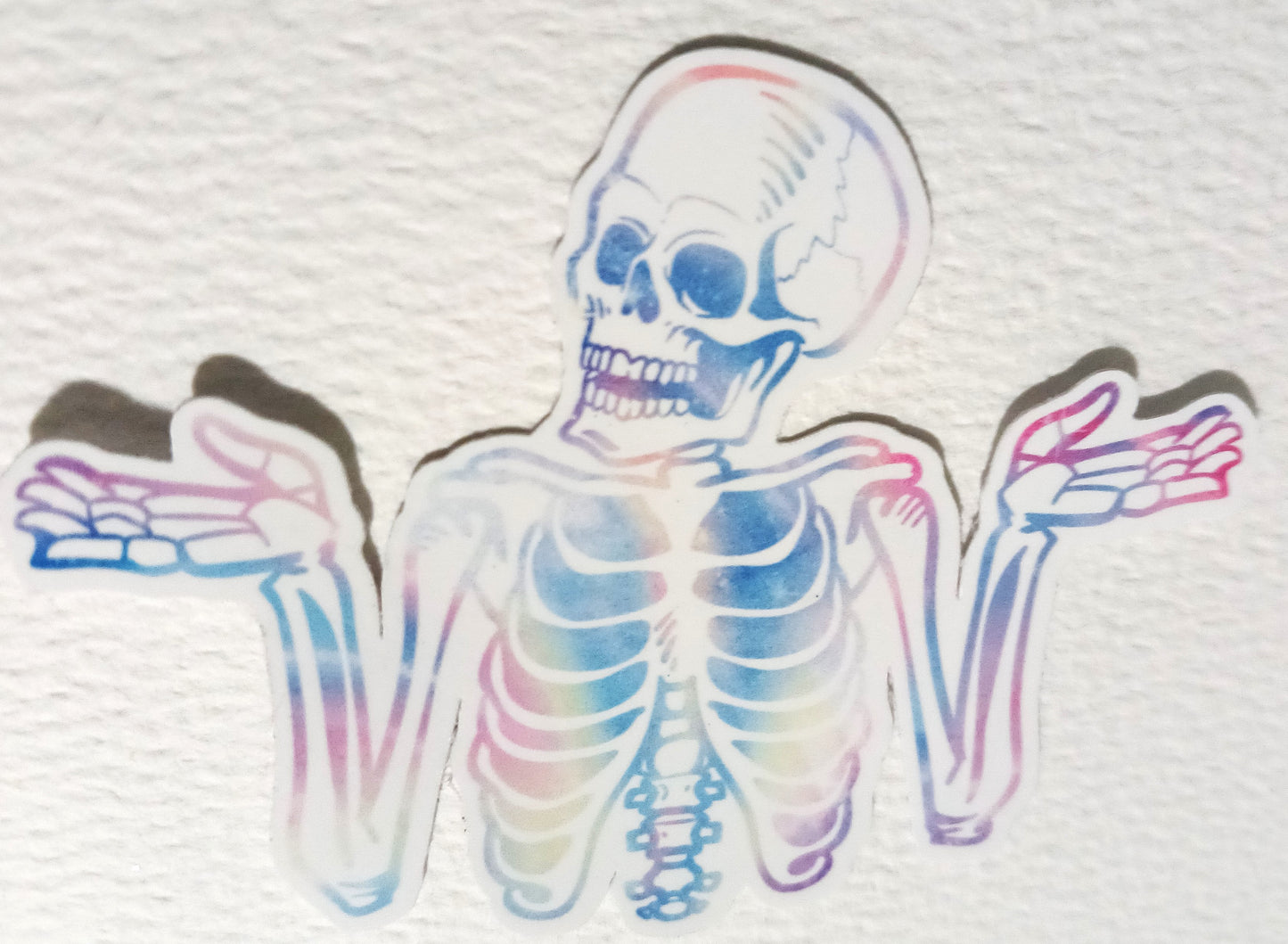Shrug Skeleton Sticker