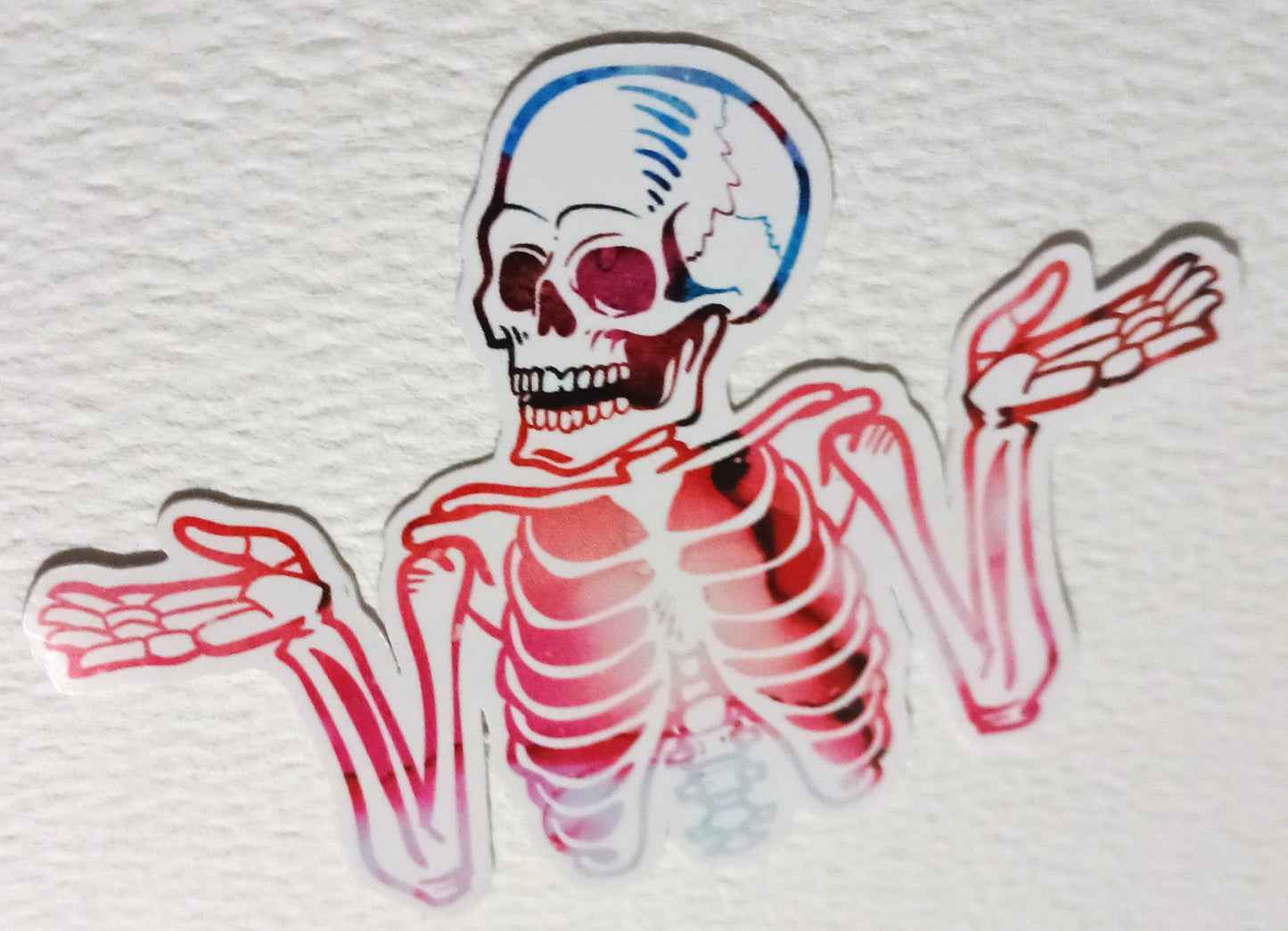 Shrug Skeleton Sticker