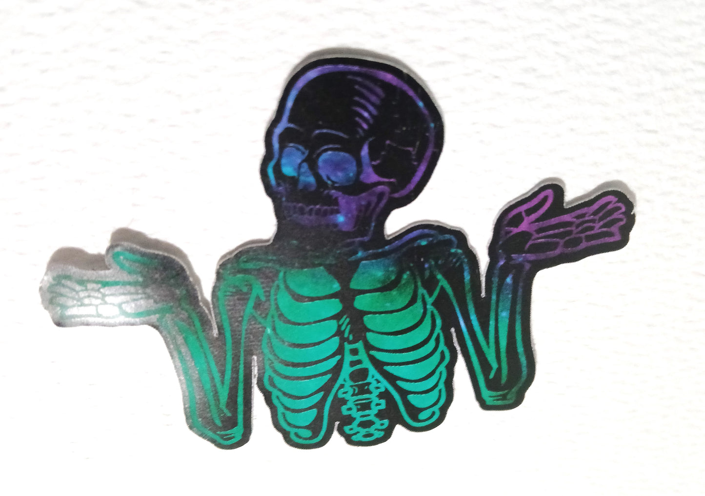 Shrug Skeleton Sticker