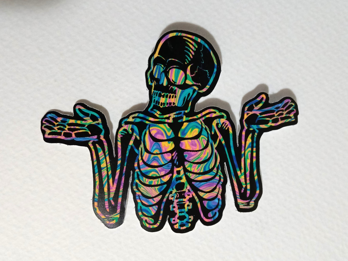 Shrug Skeleton Sticker