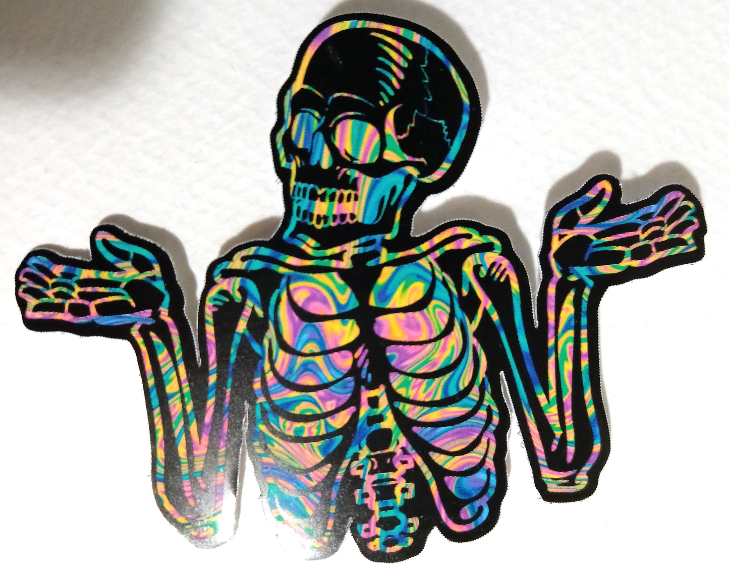 Shrug Skeleton Sticker