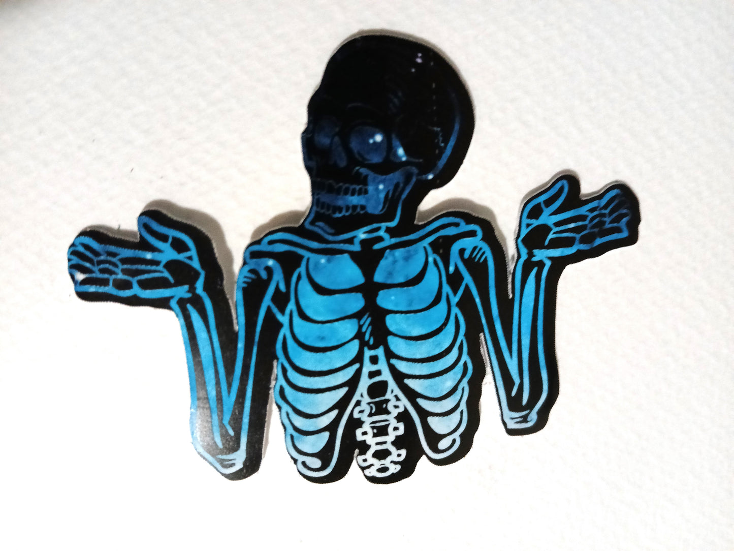 Shrug Skeleton Sticker