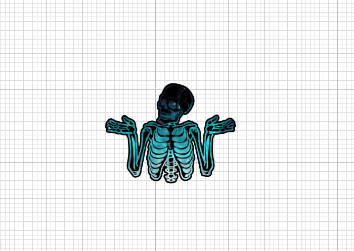 Shrug Skeleton Sticker