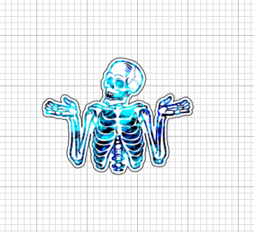 Shrug Skeleton Sticker