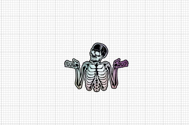 Shrug Skeleton Sticker