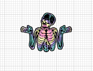 Shrug Skeleton Sticker