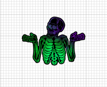 Shrug Skeleton Sticker
