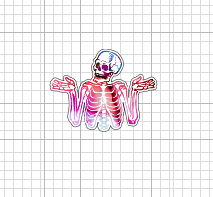 Shrug Skeleton Sticker