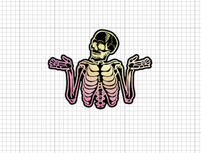 Shrug Skeleton Sticker